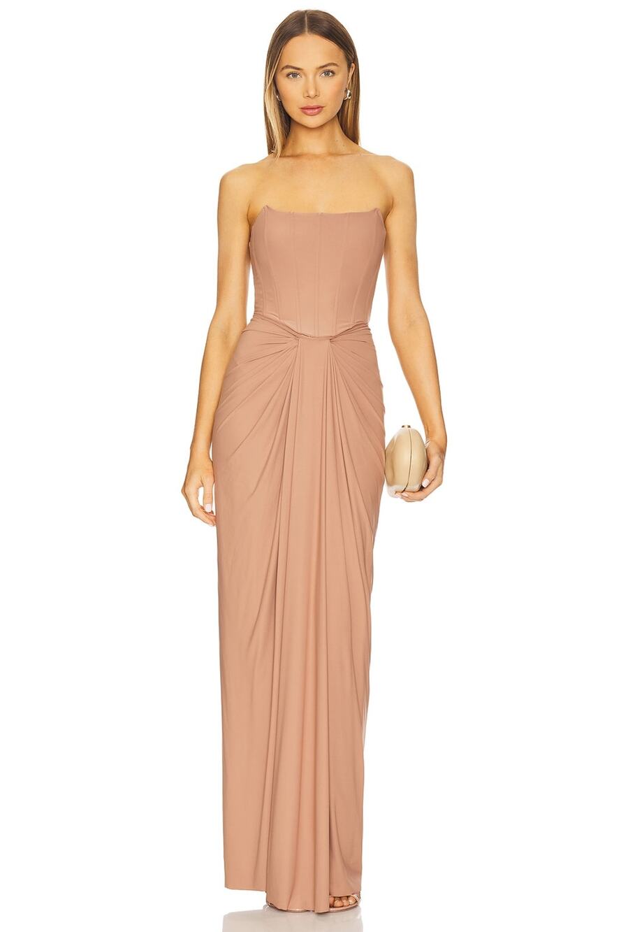 Deme by Gabriella x REVOLVE Pearl Gown in Brown
